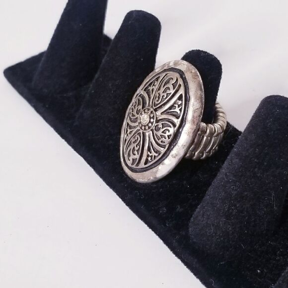 Silver cross chunky statement rings bundle lot - Picture 9 of 10